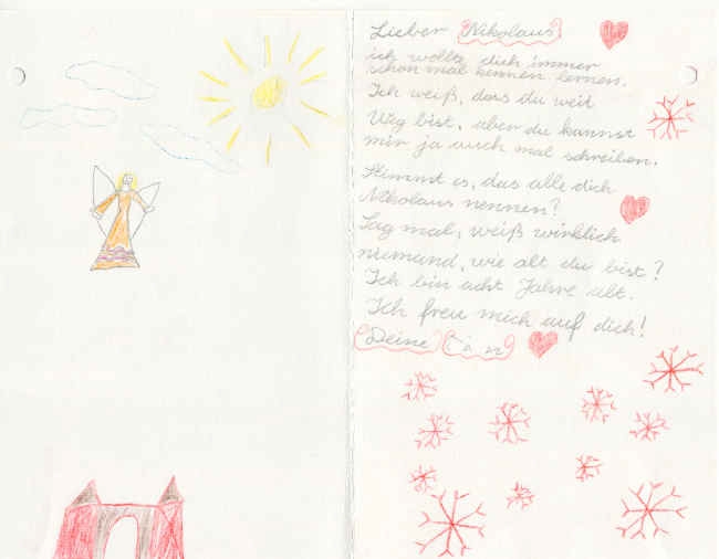 Kinderbrief an den Nikolaus aus St. Nikolaus