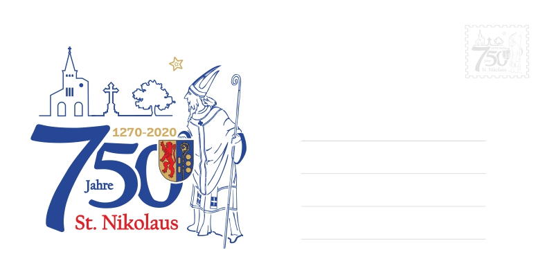 Das Nikolaus-Kartenkuvert 2020 - 750 Jahre St. Nikolaus