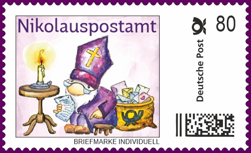 Die Nikolaus Briefmarke-Individuell für das Jahr 2019 - Kerzenschein