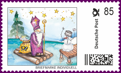 Die Nikolaus Briefmarke-Individuell für das Jahr 2022 - Nikolausfloss