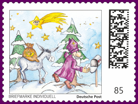 Die Nikolaus Briefmarke-Individuell für das Jahr 2023 - Nikolausesel