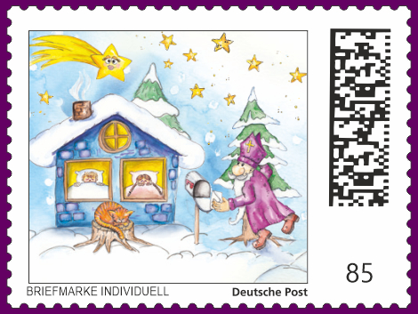 Die Nikolaus Briefmarke-Individuell für das Jahr 2023 - Kindertraum