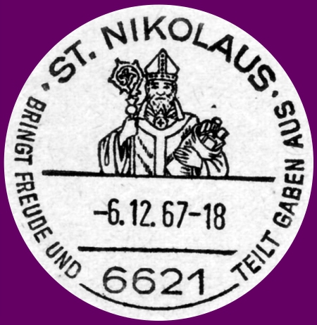 1967, Der erste Nikolaus-Sonderstempel