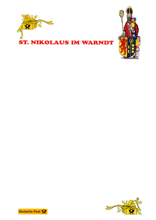 Das Nikolaus Kinderbriefpapier 2004 und 2003