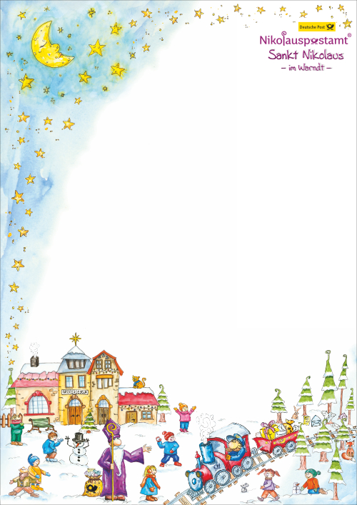 Das Nikolaus Kinderbriefpapier aus dem Jahr 2025