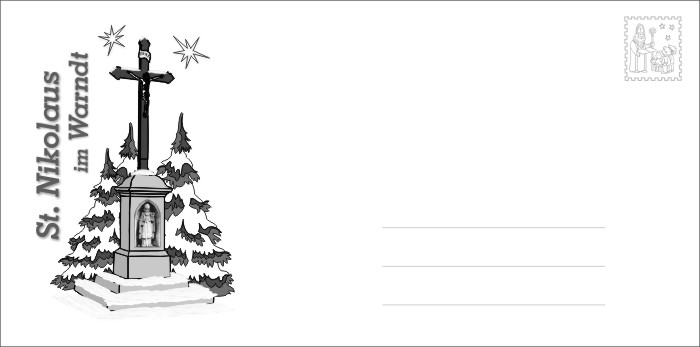 Das Kartenkuvert zur Nikolaus-Klappkarte 2011