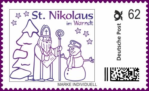 Die Nikolaus Briefmarke-Individuell für das Jahr 2015