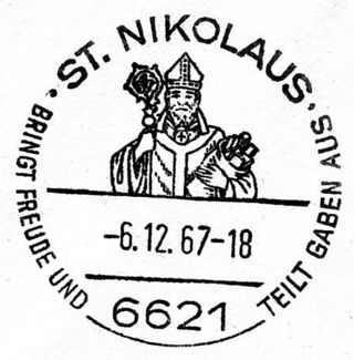 Der erste Nikolaus-Sonderstempel 1967